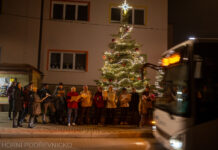 Česko zpívá koledy: Veselané zpívali pod nově ozdobeným stromečkem